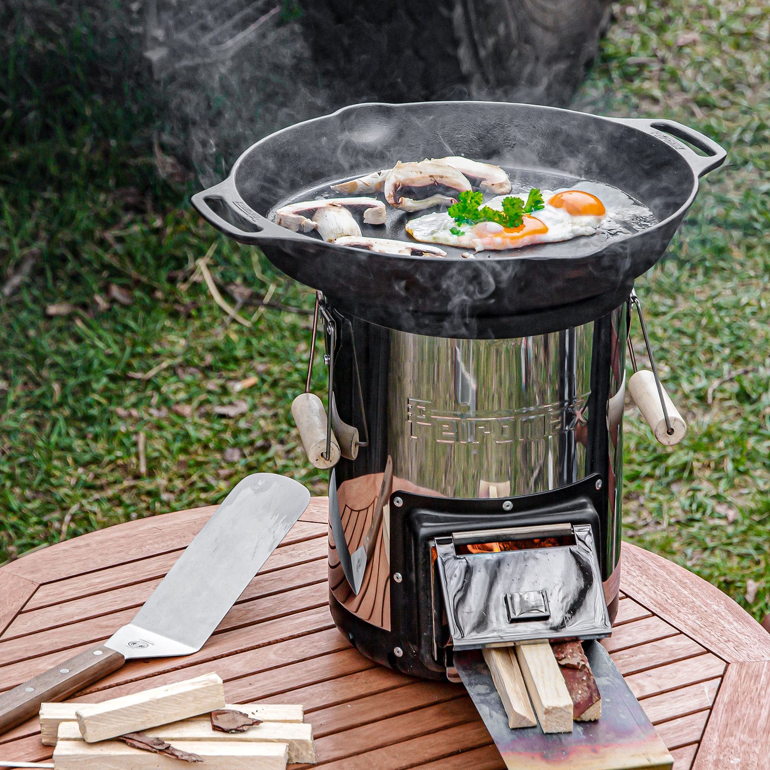 Petromax Two Handled Seasoned Cast Iron Fire Skillet