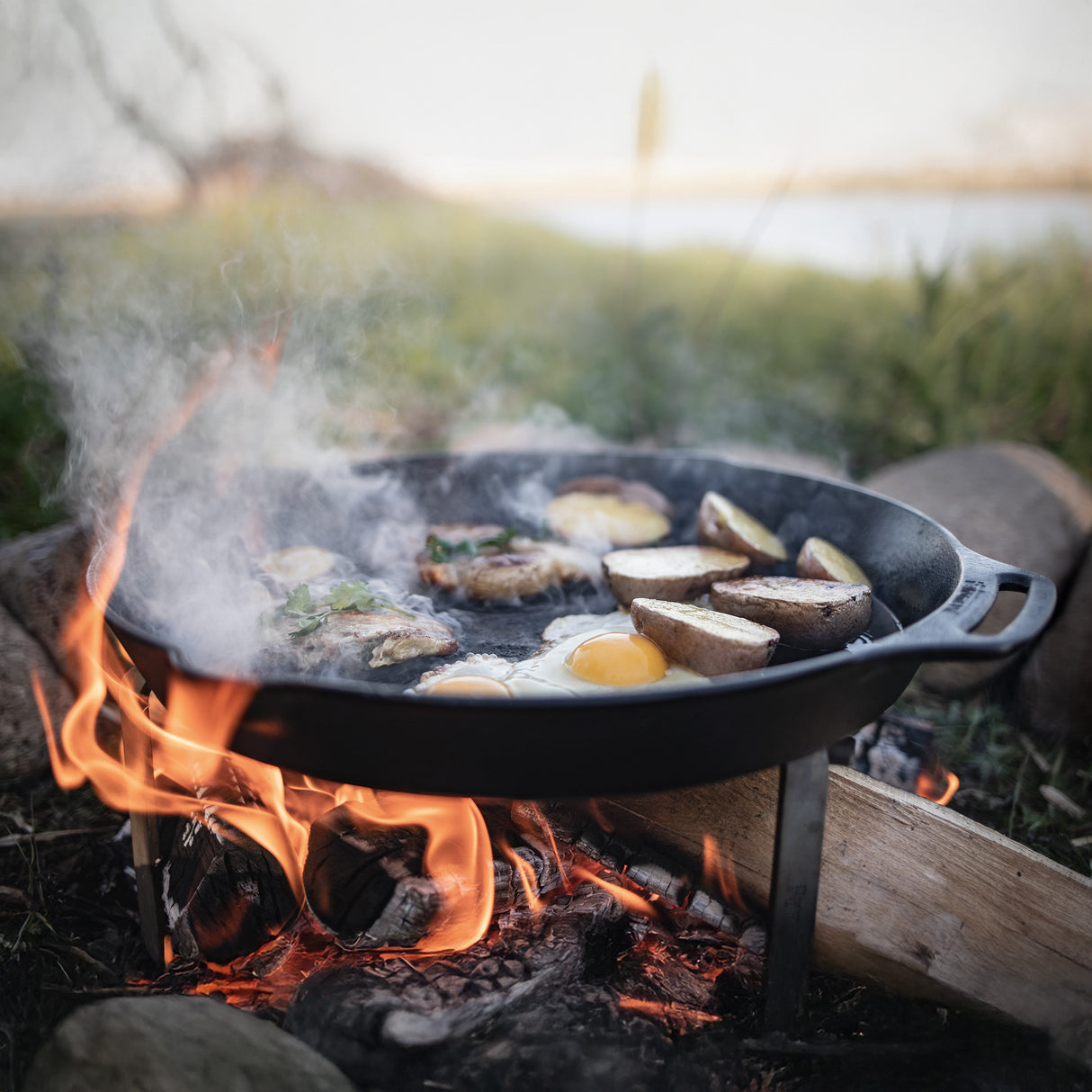 Petromax Two Handled Seasoned Cast Iron Fire Skillet