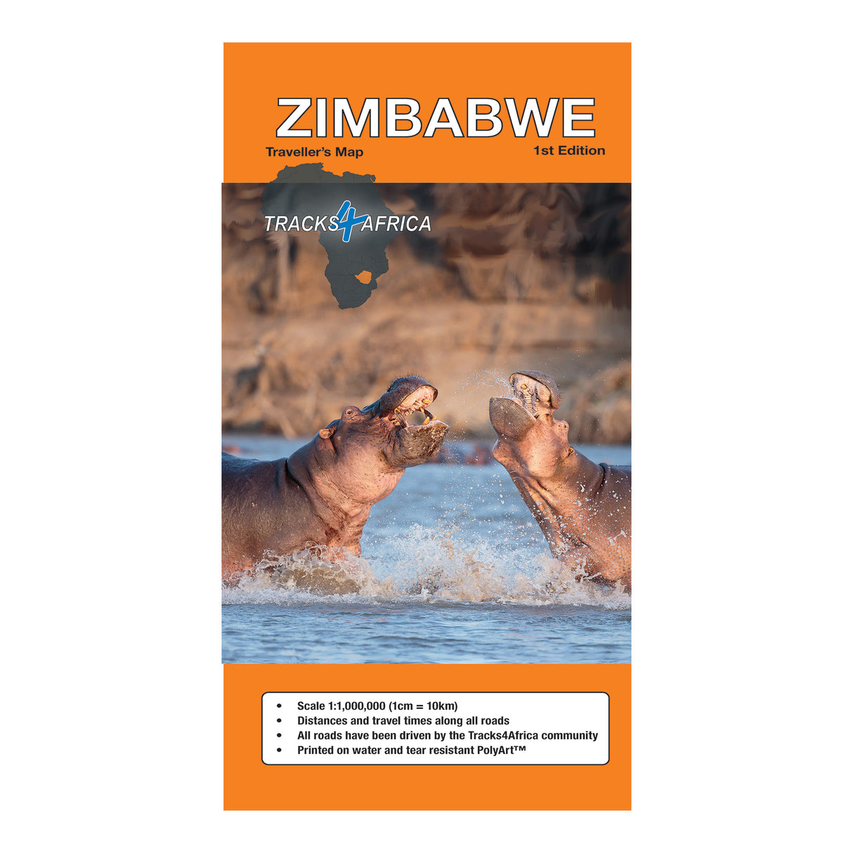 Tracks4Africa Zimbabwe Traveller's Map, Edition 1