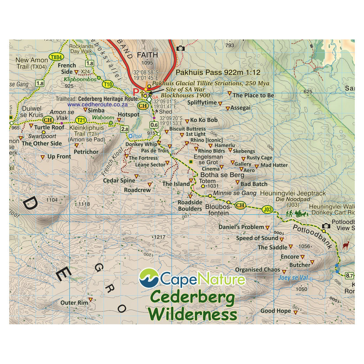 Slingsby Cederberg Hiking Map, Edition 5