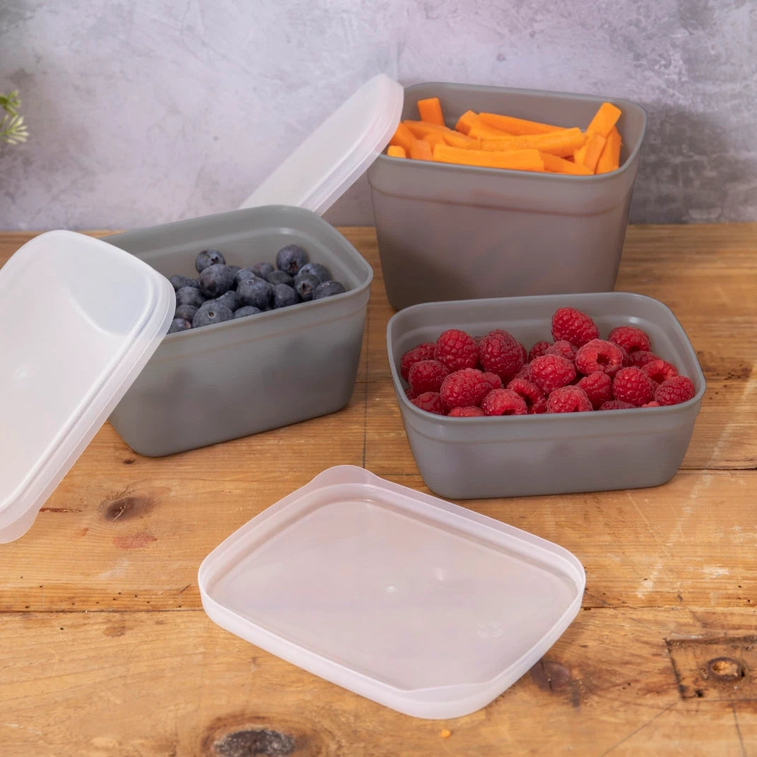 Natural Elements Eco Stackable Storage Containers, Set of 3