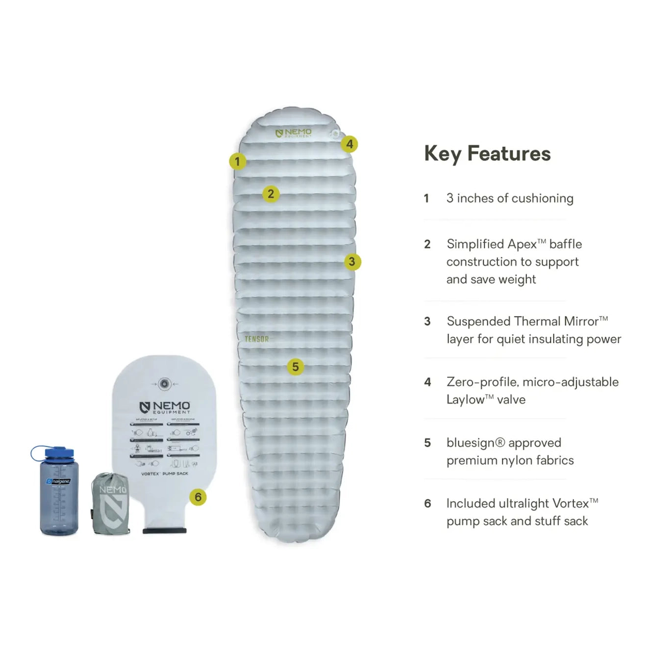 NEMO Tensor Elite Ultralight Insulated Sleeping Pad, Regular Mummy