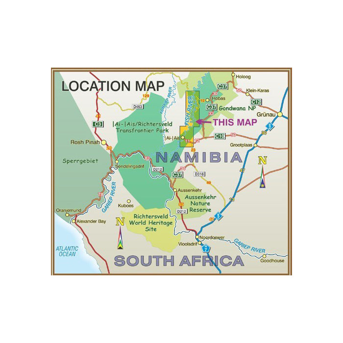 Slingsby Fish River Canyon Hiking Map, Edition 2