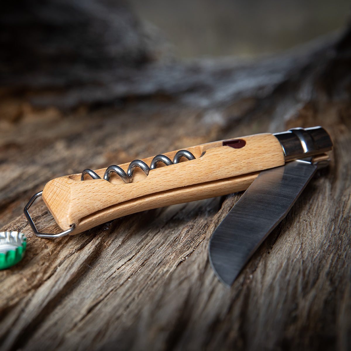 Opinel No. 10 Corkscrew Knife with Bottle Opener