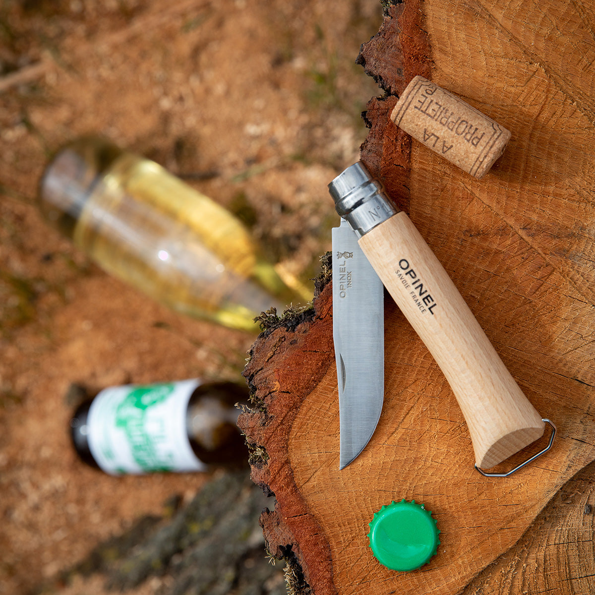 Opinel No. 10 Corkscrew Knife with Bottle Opener