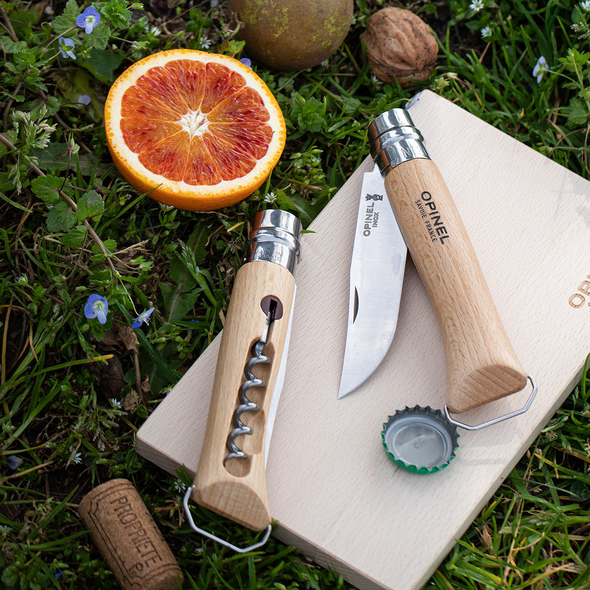 Opinel No. 10 Corkscrew Knife with Bottle Opener