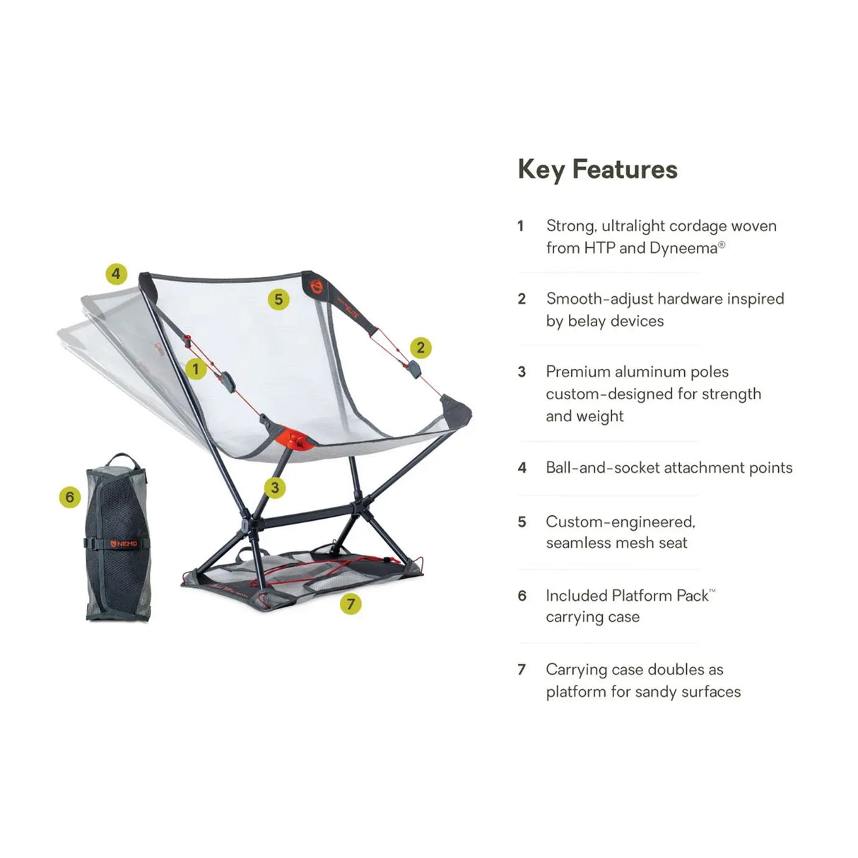 NEMO Moonlite Elite Reclining Hiking Chair