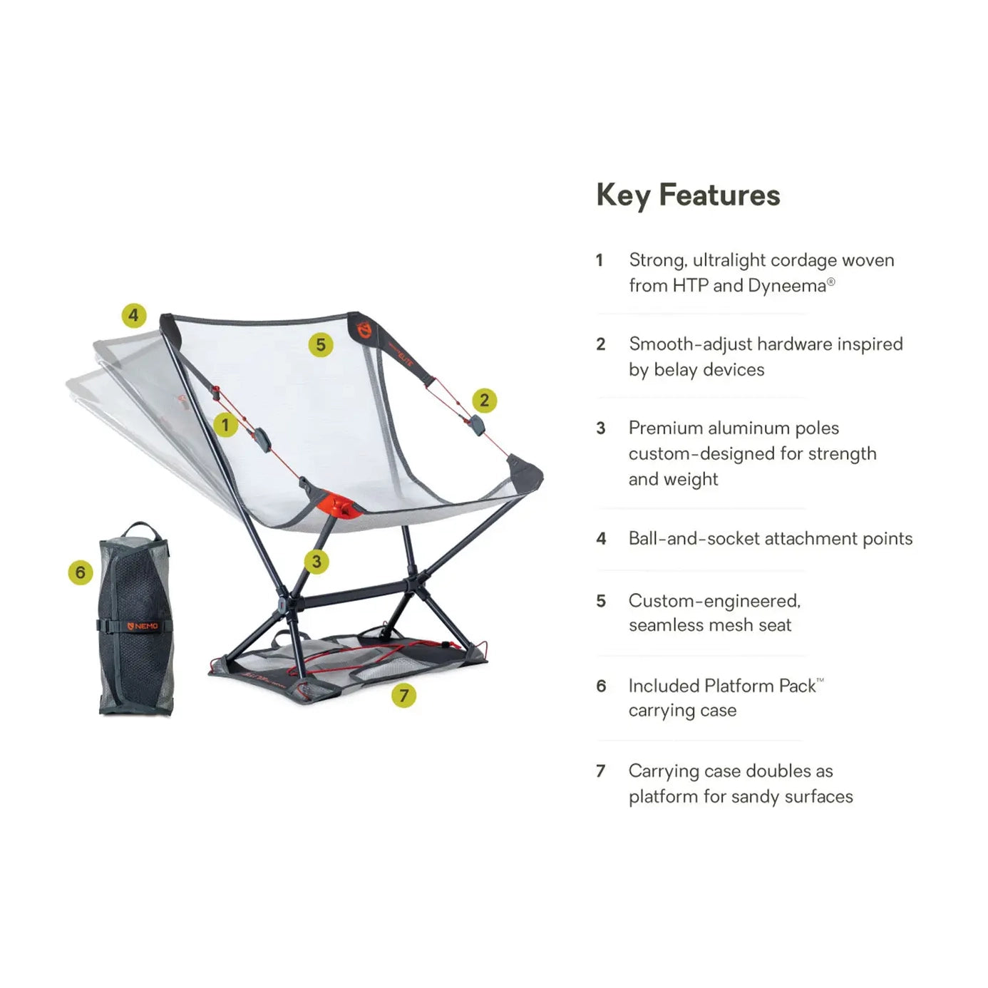 NEMO Moonlite Elite Reclining Hiking Chair