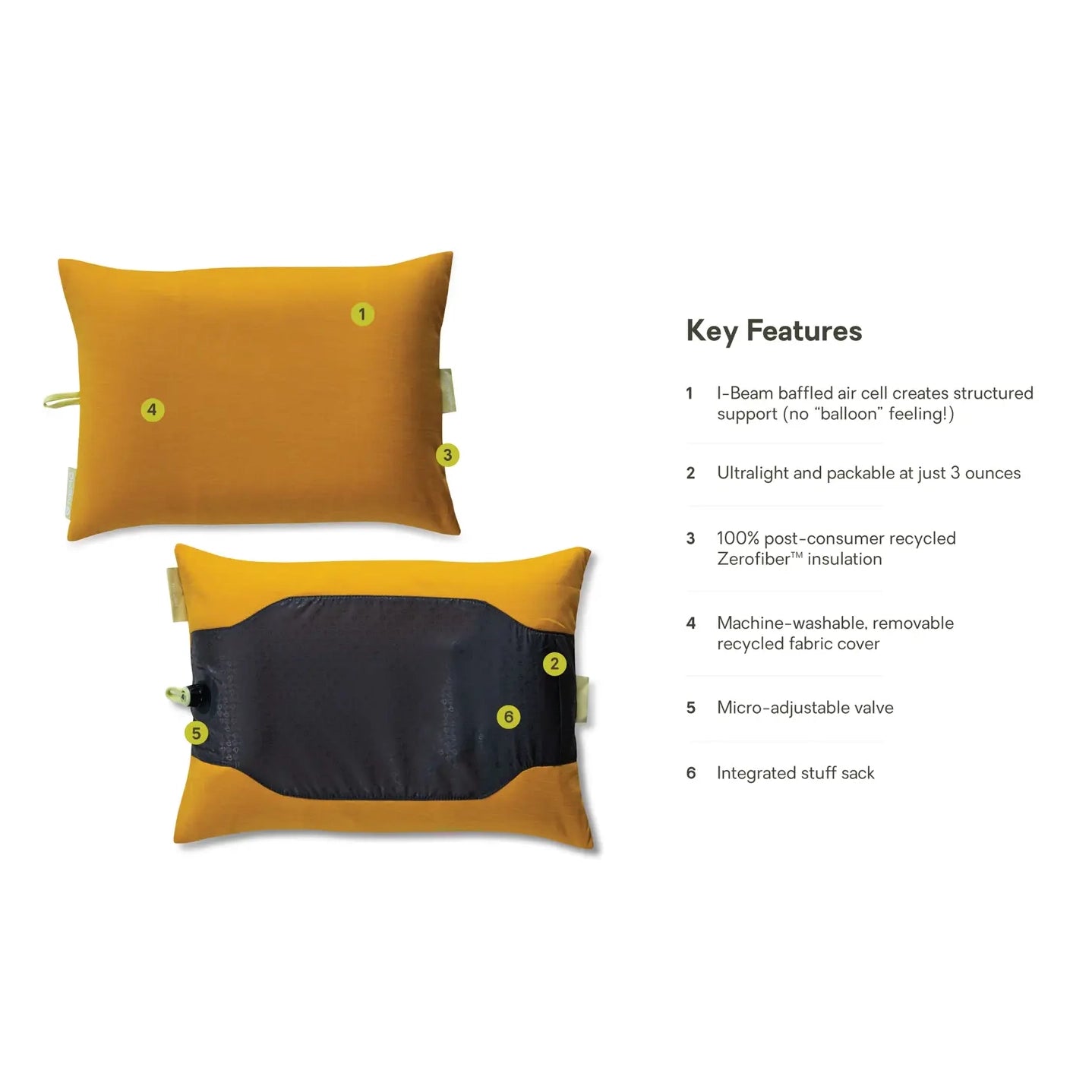 NEMO Fillo Elite Ultralight Backpacking Pillow