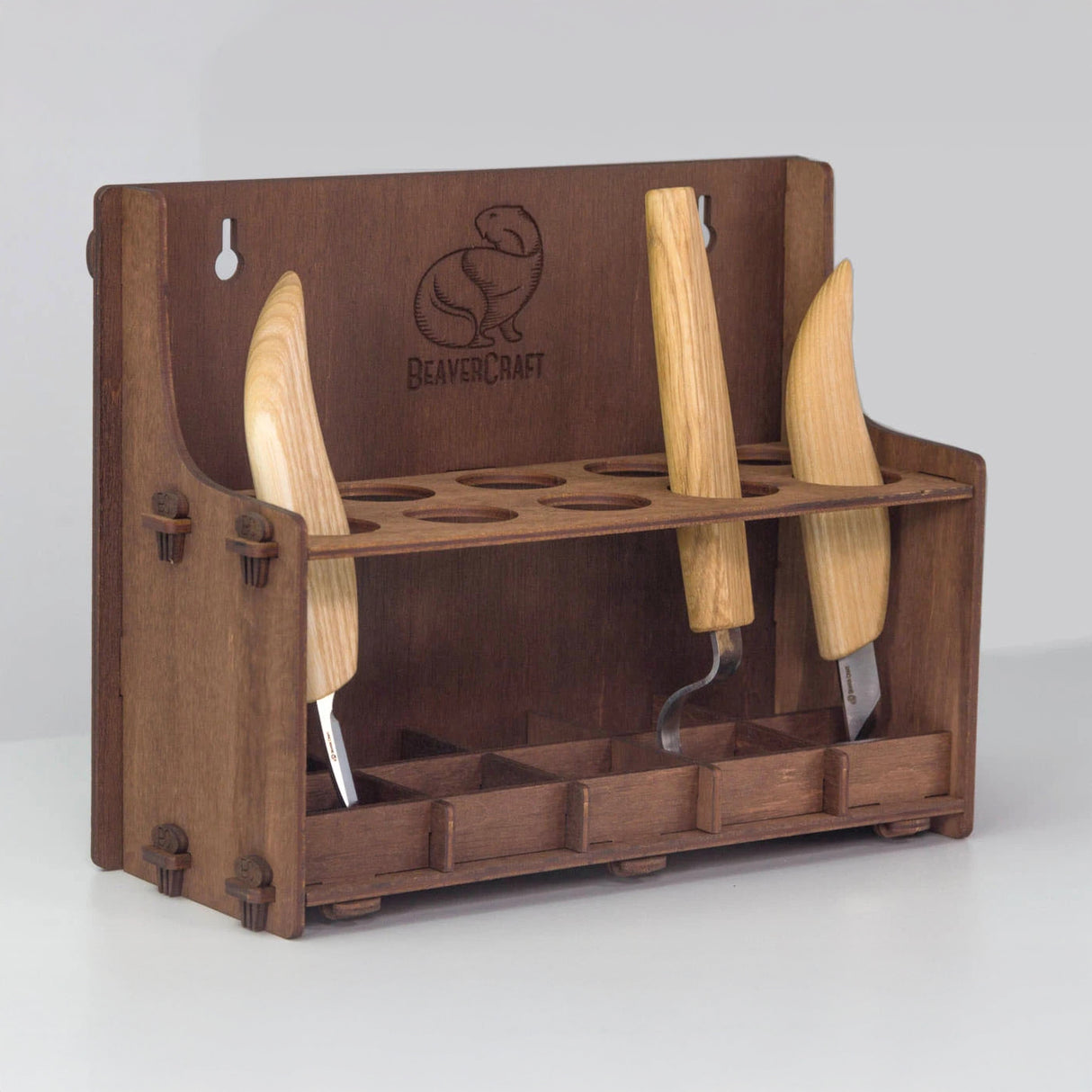 BeaverCraft 10 Section Plywood Tool Holder