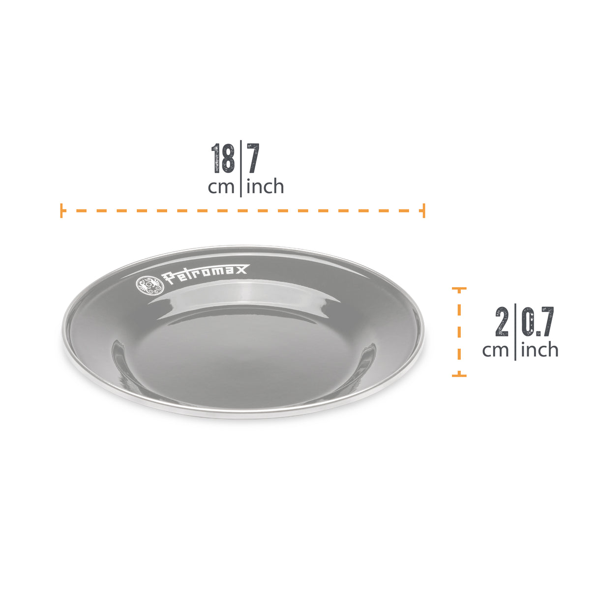 Petromax 18cm Enamel Side Plates, Set of 2