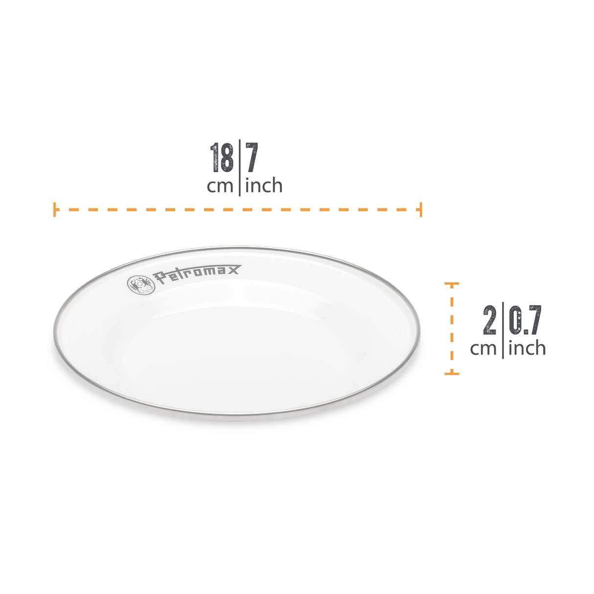 Petromax 18cm Enamel Side Plates, Set of 2