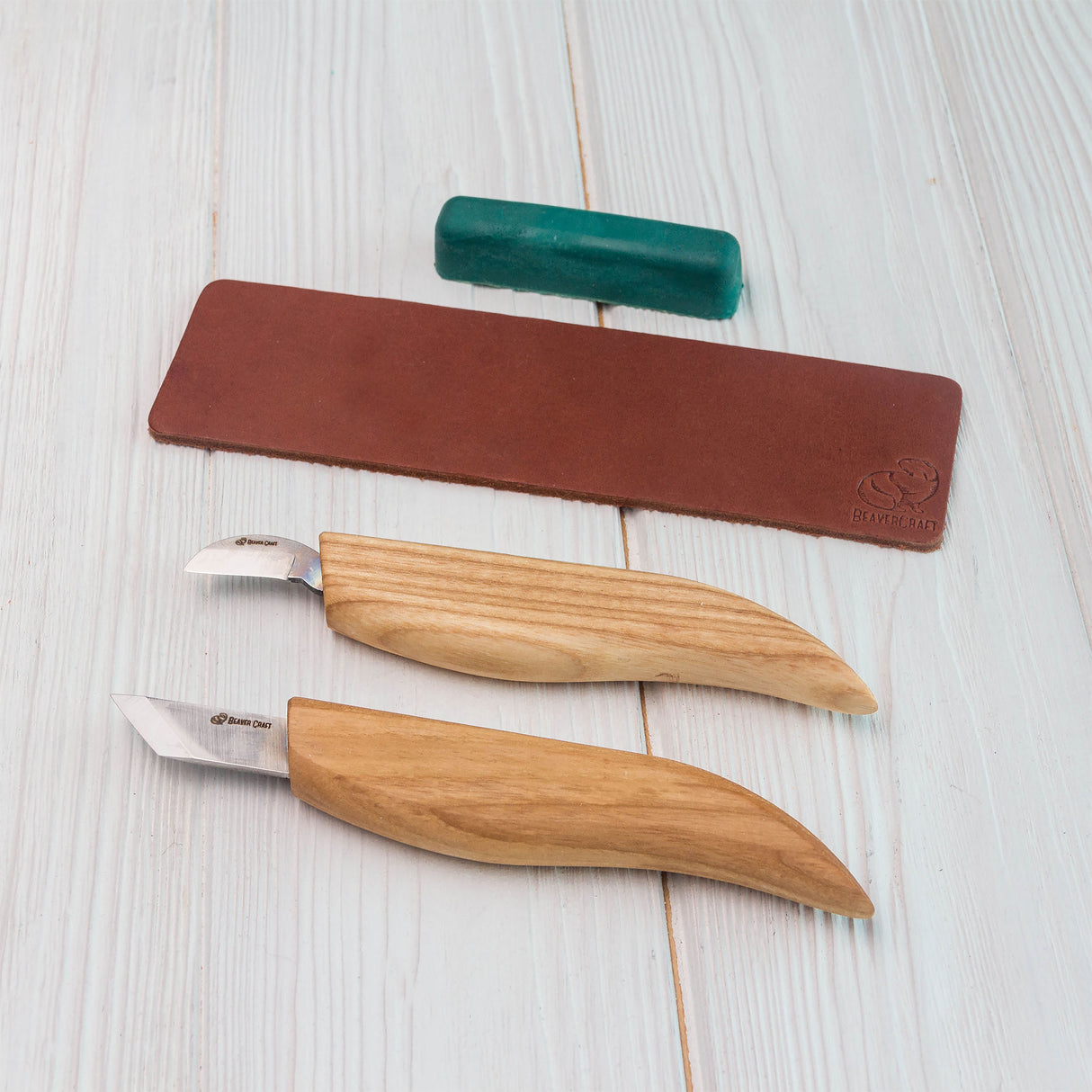 BeaverCraft 4 Piece Beginner Chip Carving Knife Set