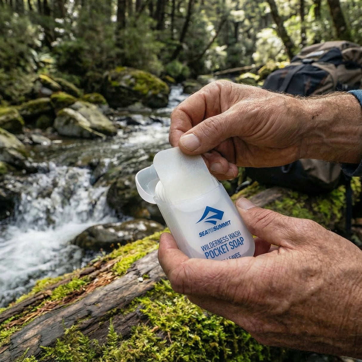 Sea To Summit Biodegradable Pocket Wilderness Wash, 50 Soap Leaves, 23g
