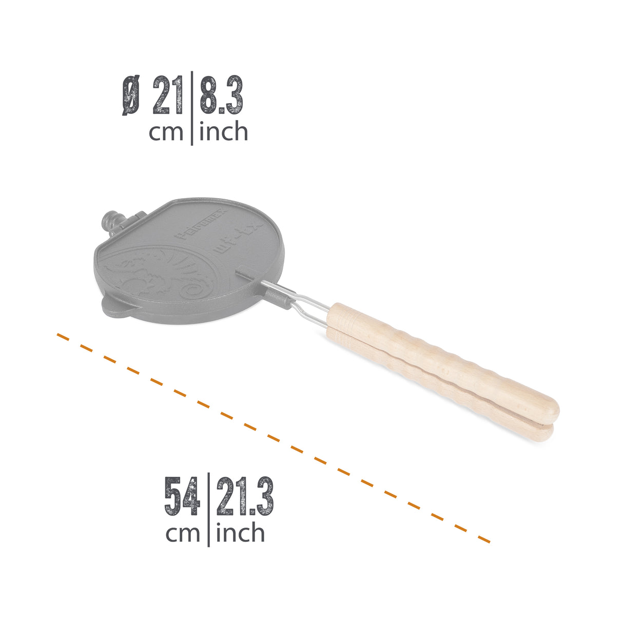Petromax Cast Iron Rotating Waffle Iron with Stand