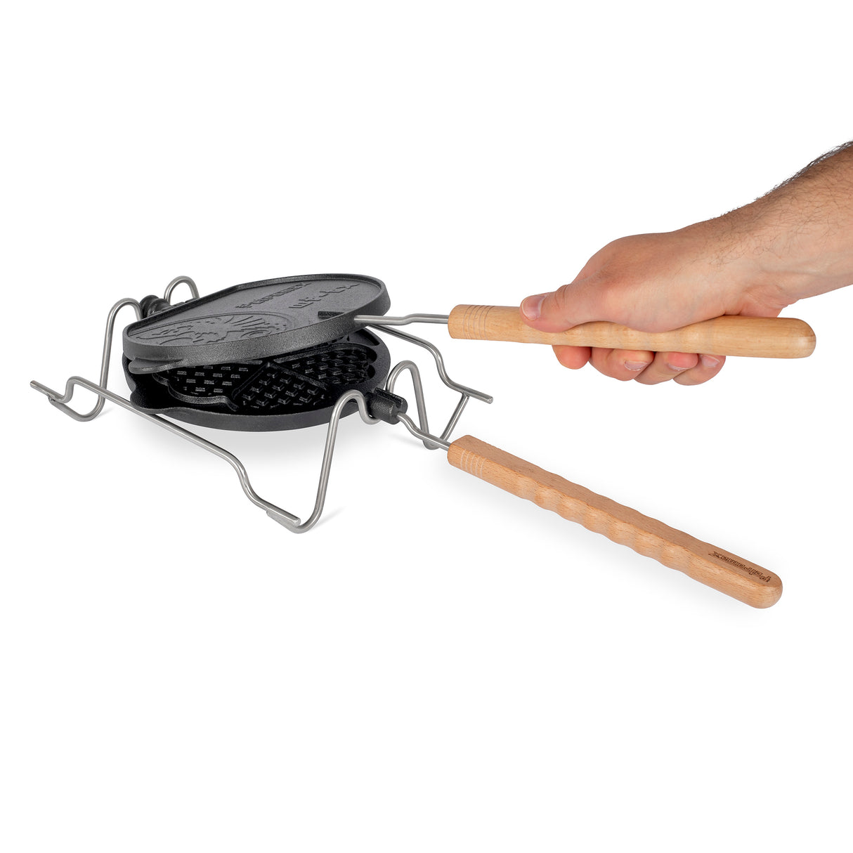 Petromax Cast Iron Rotating Waffle Iron with Stand