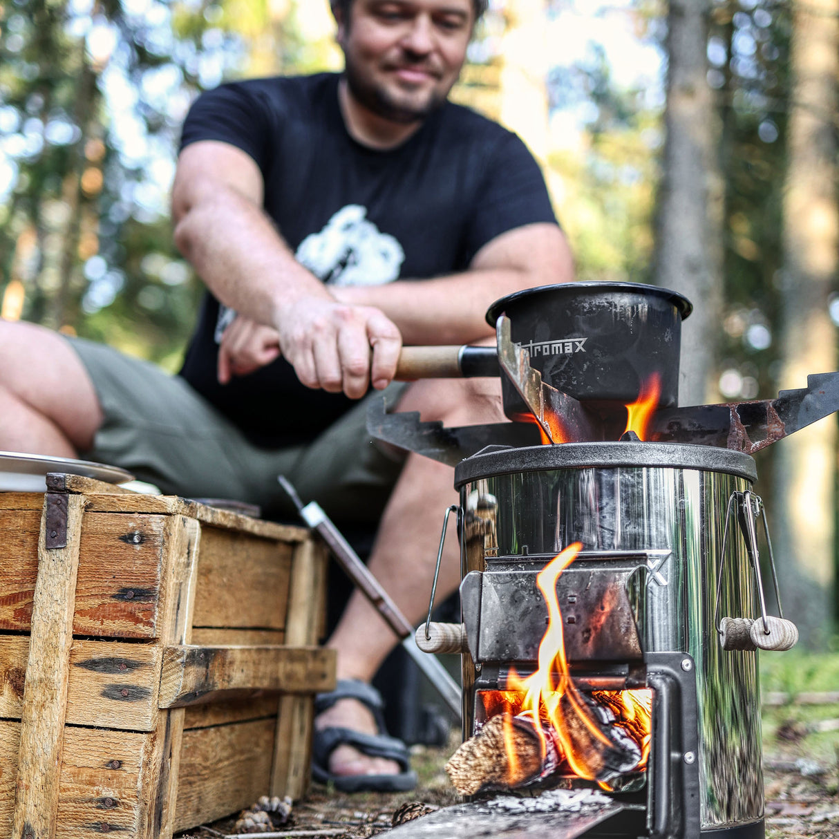 Petromax Rocket Stove Plancha Plate & Cooking Stand