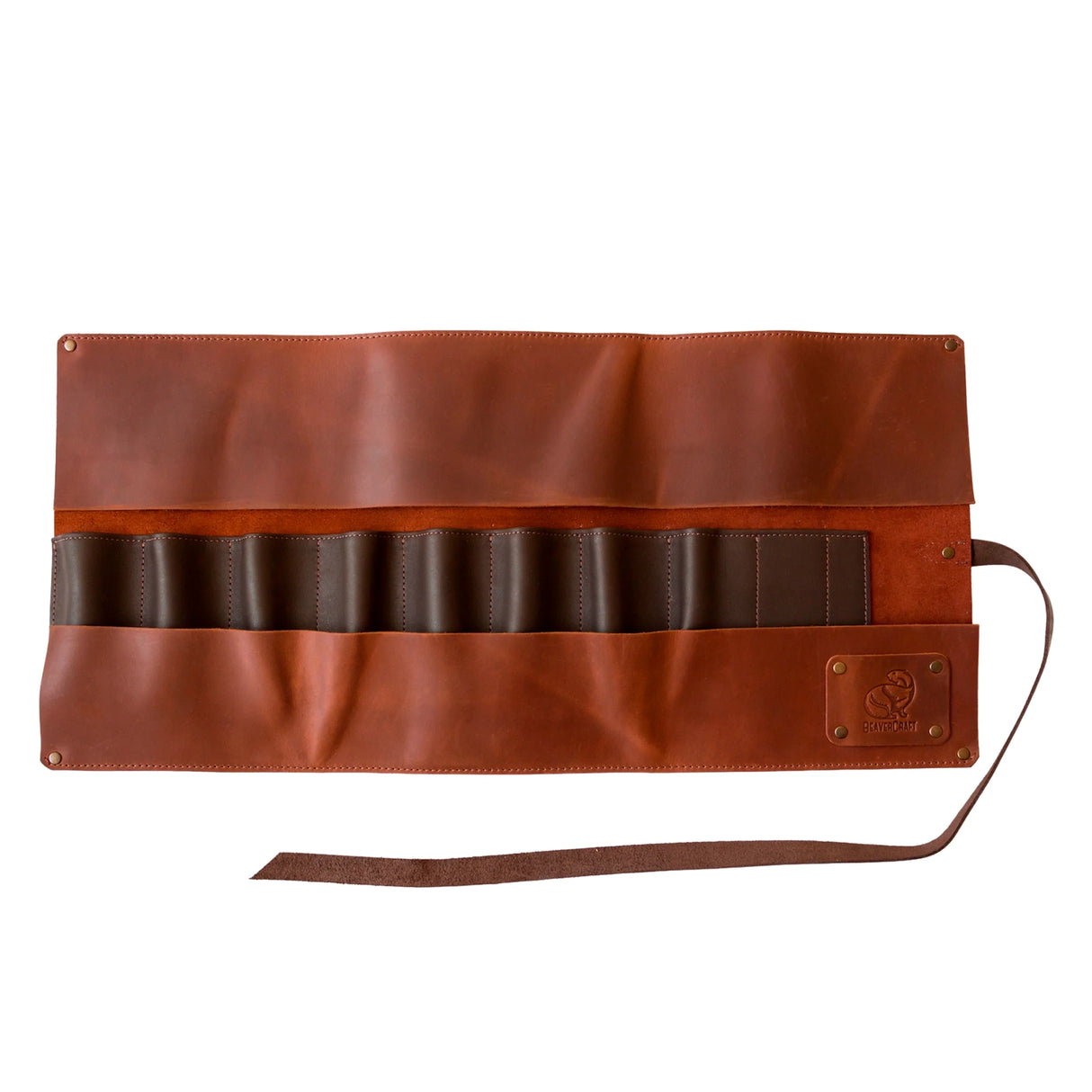 BeaverCraft 10 Pocket Genuine Leather Tool Roll