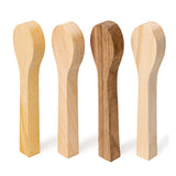 BeaverCraft Spoon Blanks Set of 4 - Cherry, Mulberry, Walnut & Basswood