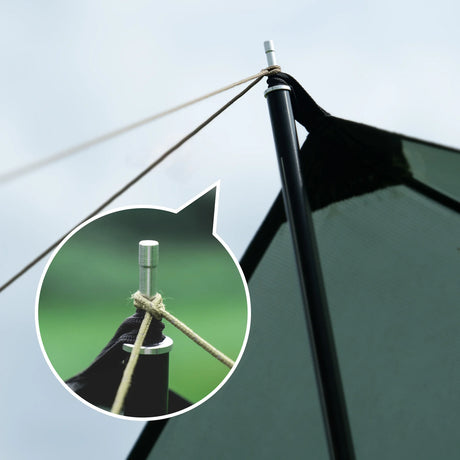 OneTigris 6061 Aluminium Telescopic Tarp Poles, Set of 2