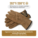 OneTigris Leather Work Gloves