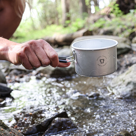 Trangia Aluminum T-Cup with Foldable Handle & Lid