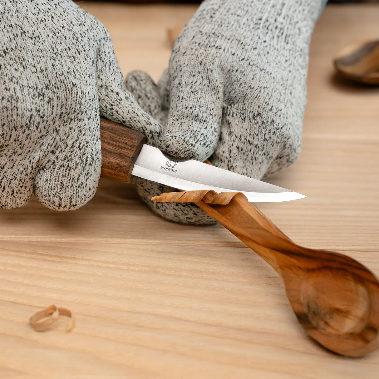 BeaverCraft 10 Piece Deluxe Wood Carving Set in Genuine Leather Tool Roll