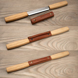 BeaverCraft 3mm Drawknife with Ash Wood Handle in Leather Sheath