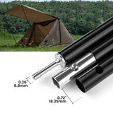OneTigris 6061 Aluminium Telescopic Tarp Poles, Set of 2