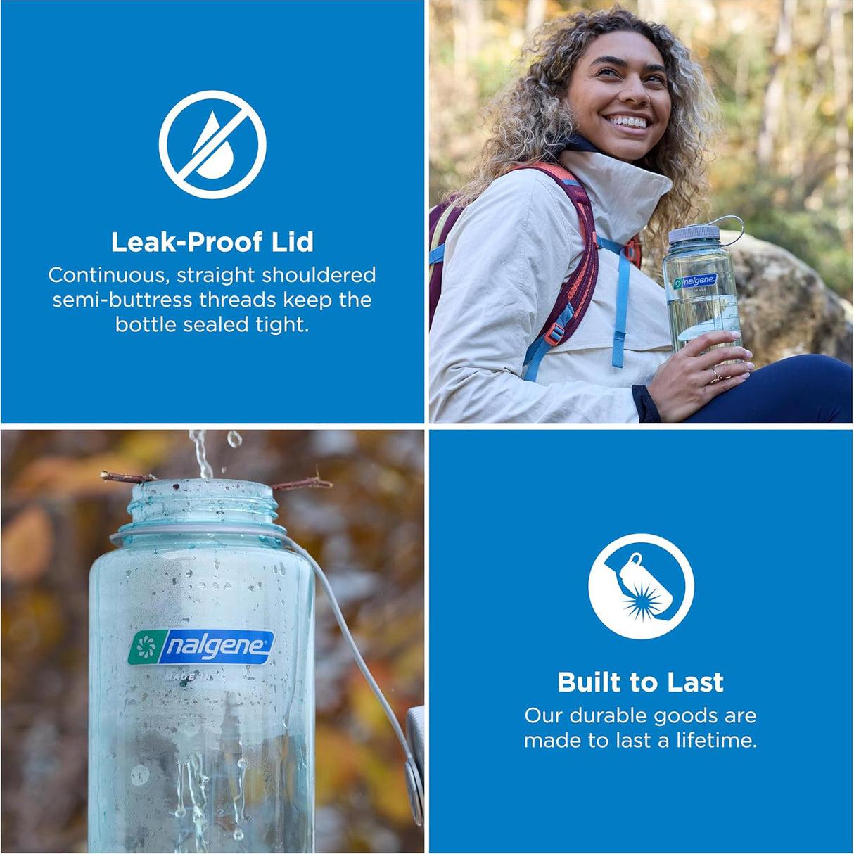 Nalgene Wide Mouth Sustain Water Bottle, 1 Litre