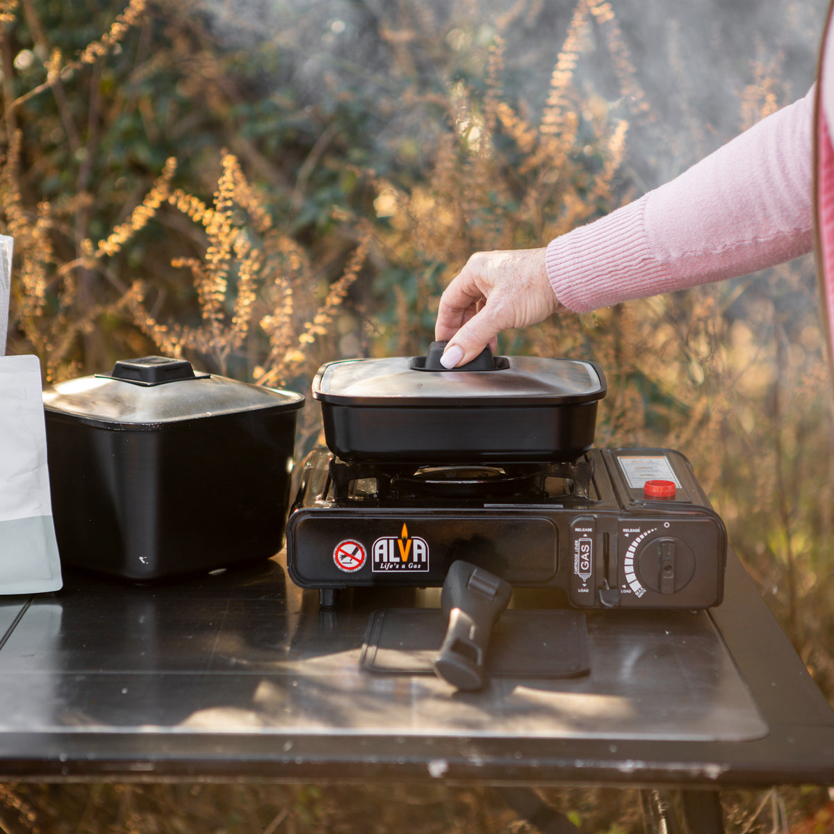 Square Cookware Frying Pan with Storage Bag