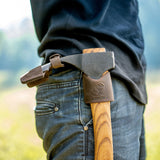 BeaverCraft Compact Wood Carving Adze with Leather Sheath