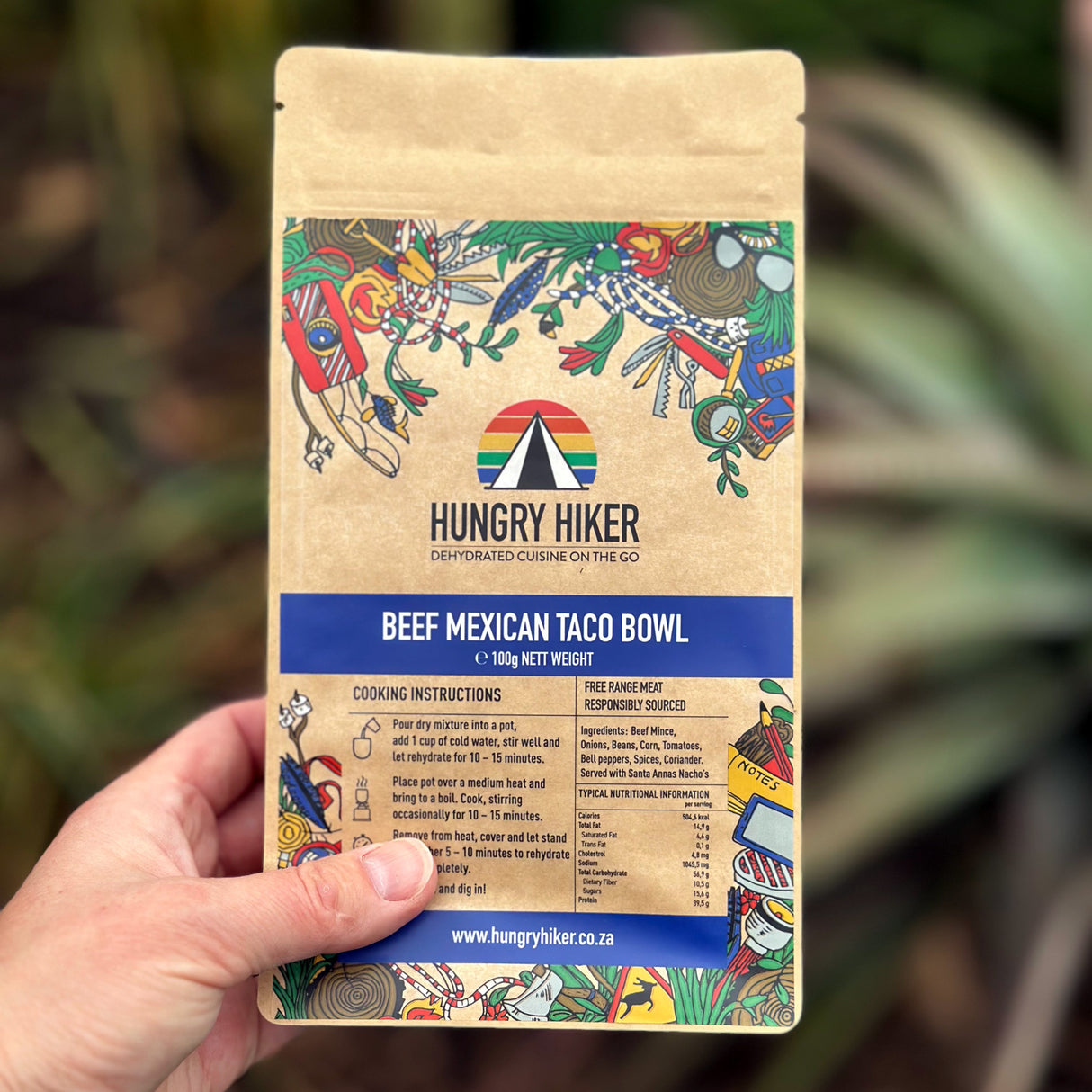 Hungry Hiker Dehydrated Beef Mexican Taco Bowl, 400g