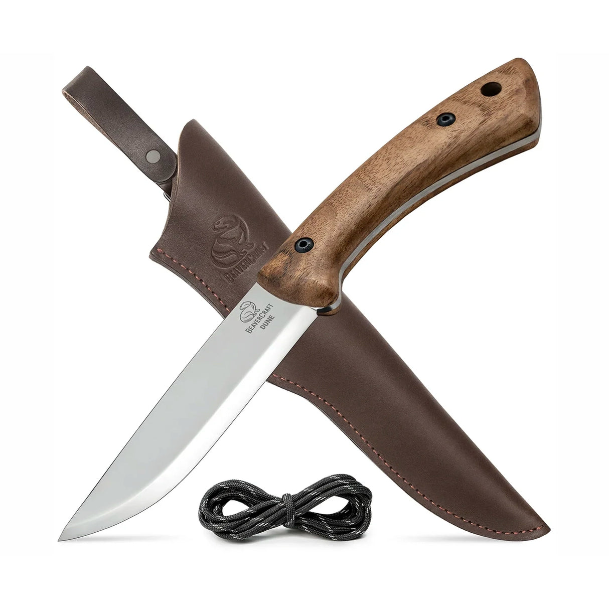BeaverCraft Dune Bushcraft Knife with Leather Sheath