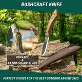 BeaverCraft Dune Bushcraft Knife with Leather Sheath
