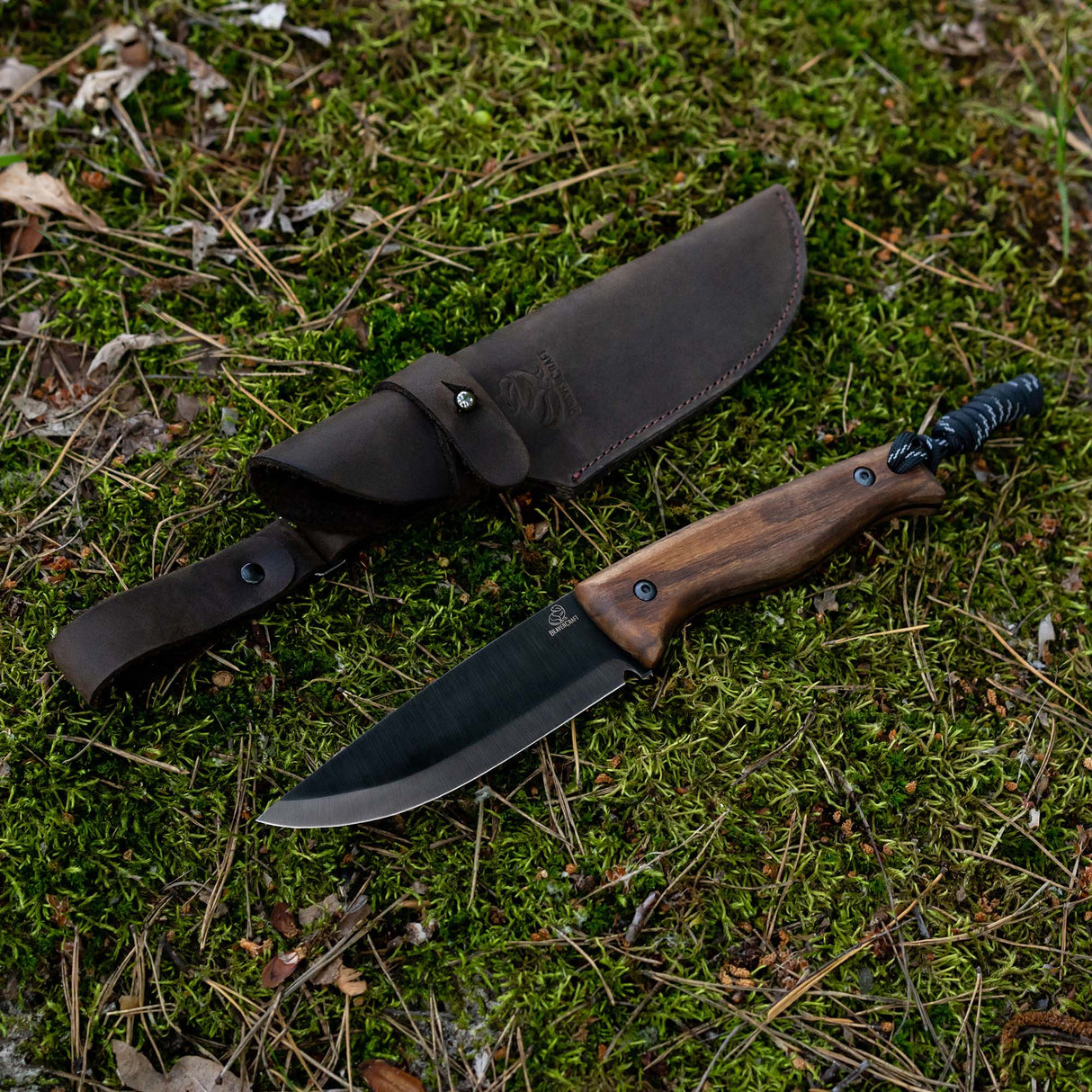 BeaverCraft Nightfall Bushcraft Knife with Leather Sheath