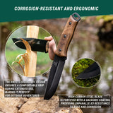 BeaverCraft Dusk Bushcraft Knife with Leather Sheath