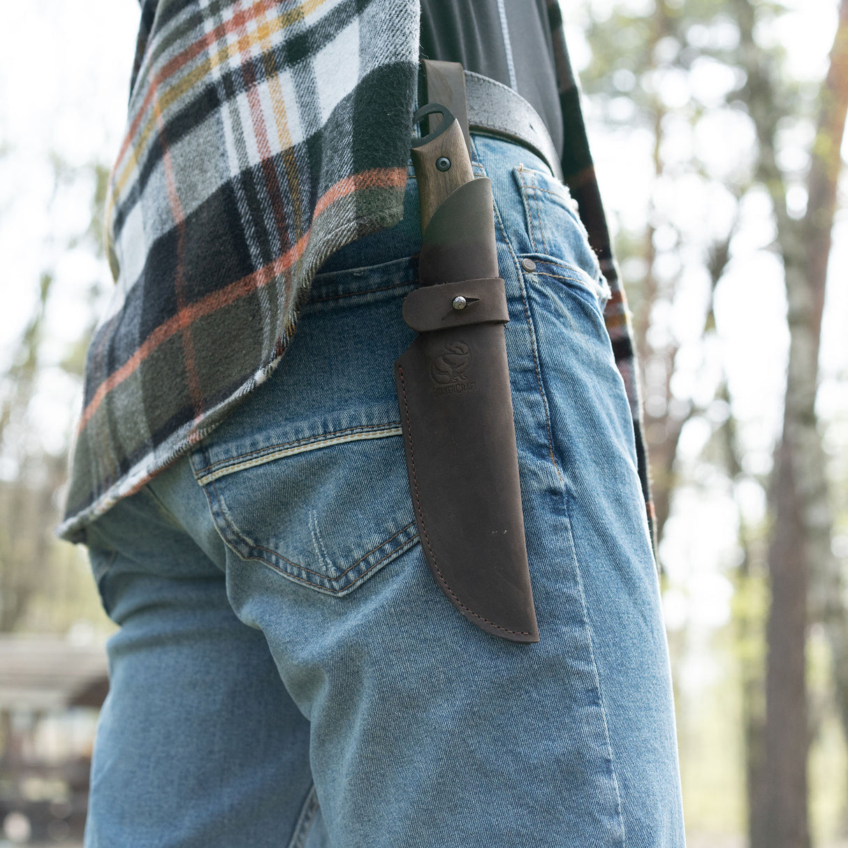 BeaverCraft Dusk Bushcraft Knife with Leather Sheath