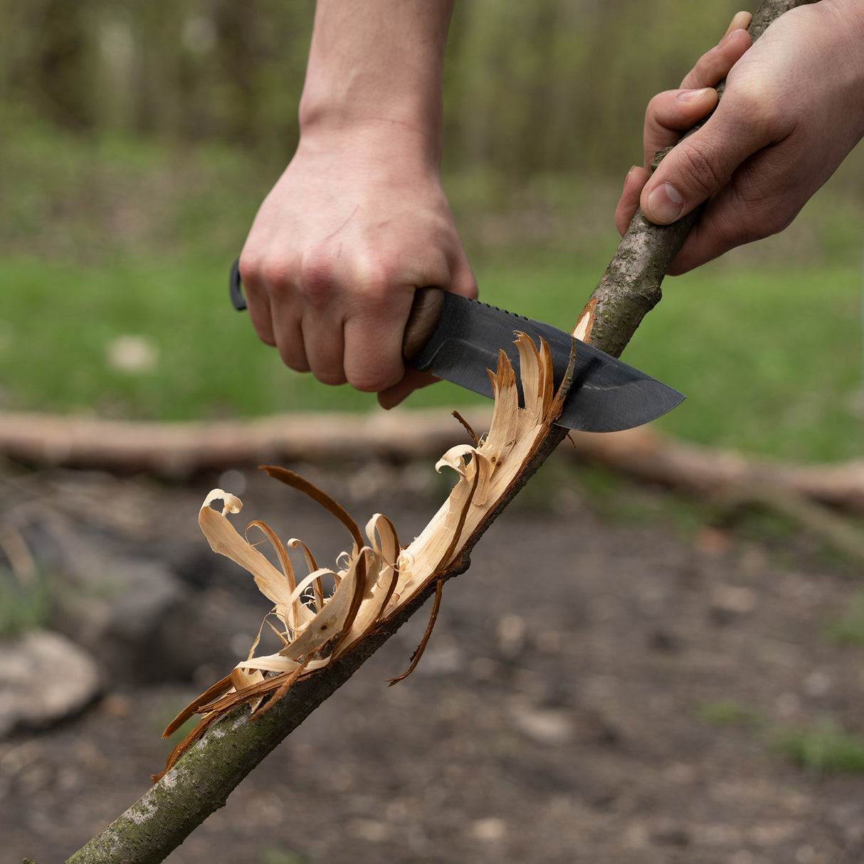 BeaverCraft Dusk Bushcraft Knife with Leather Sheath
