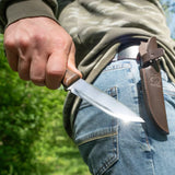BeaverCraft Breeze Bushcraft Knife with Leather Sheath