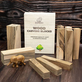 BeaverCraft Walnut Carving Blocks, Set of 10