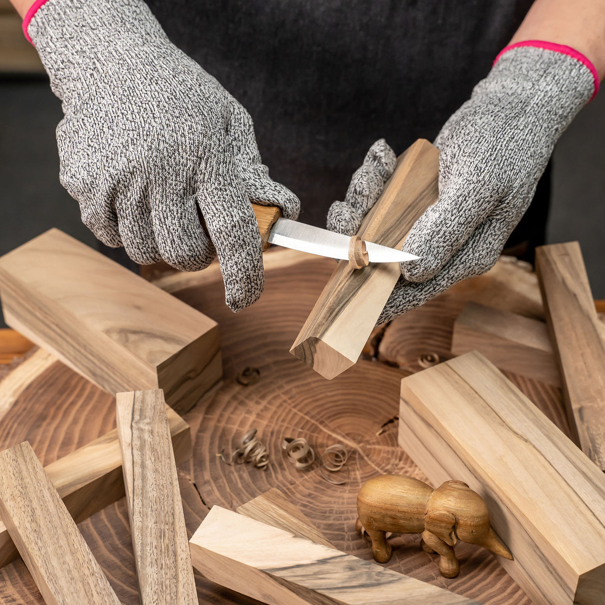 BeaverCraft Walnut Carving Blocks, Set of 10