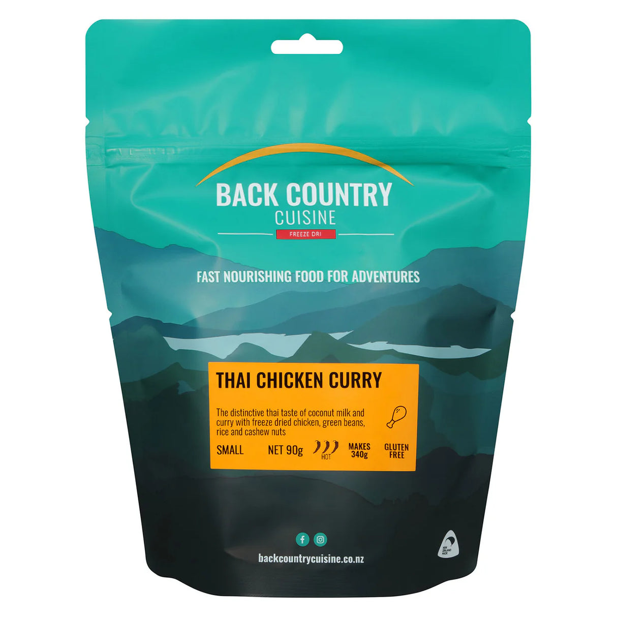 Back Country Cuisine Freeze Dried Thai Chicken Curry - Gluten Free