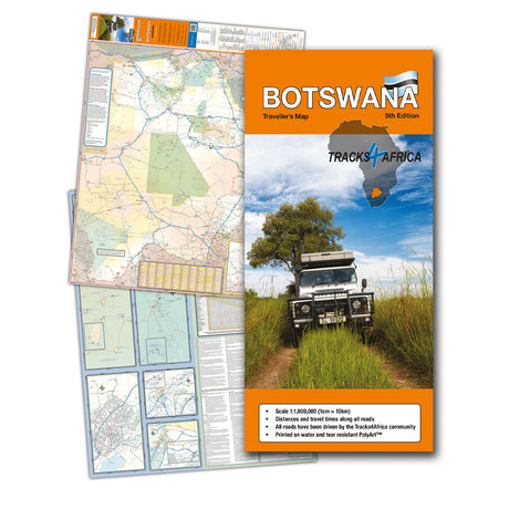 Tracks4Africa Botswana Traveller's Map, Edition 5