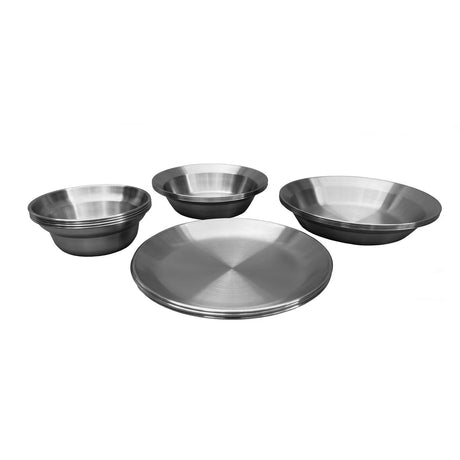 TOAKS Compact Stainless Steel Dinnerware Set, 16 Piece