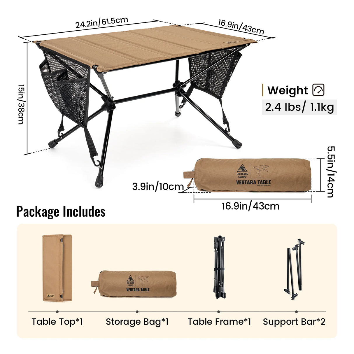 OneTigris Ventara Camping Table