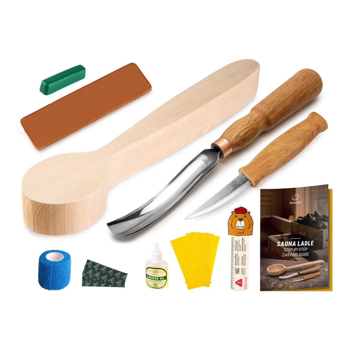 BeaverCraft Sauna Ladle Carving Kit