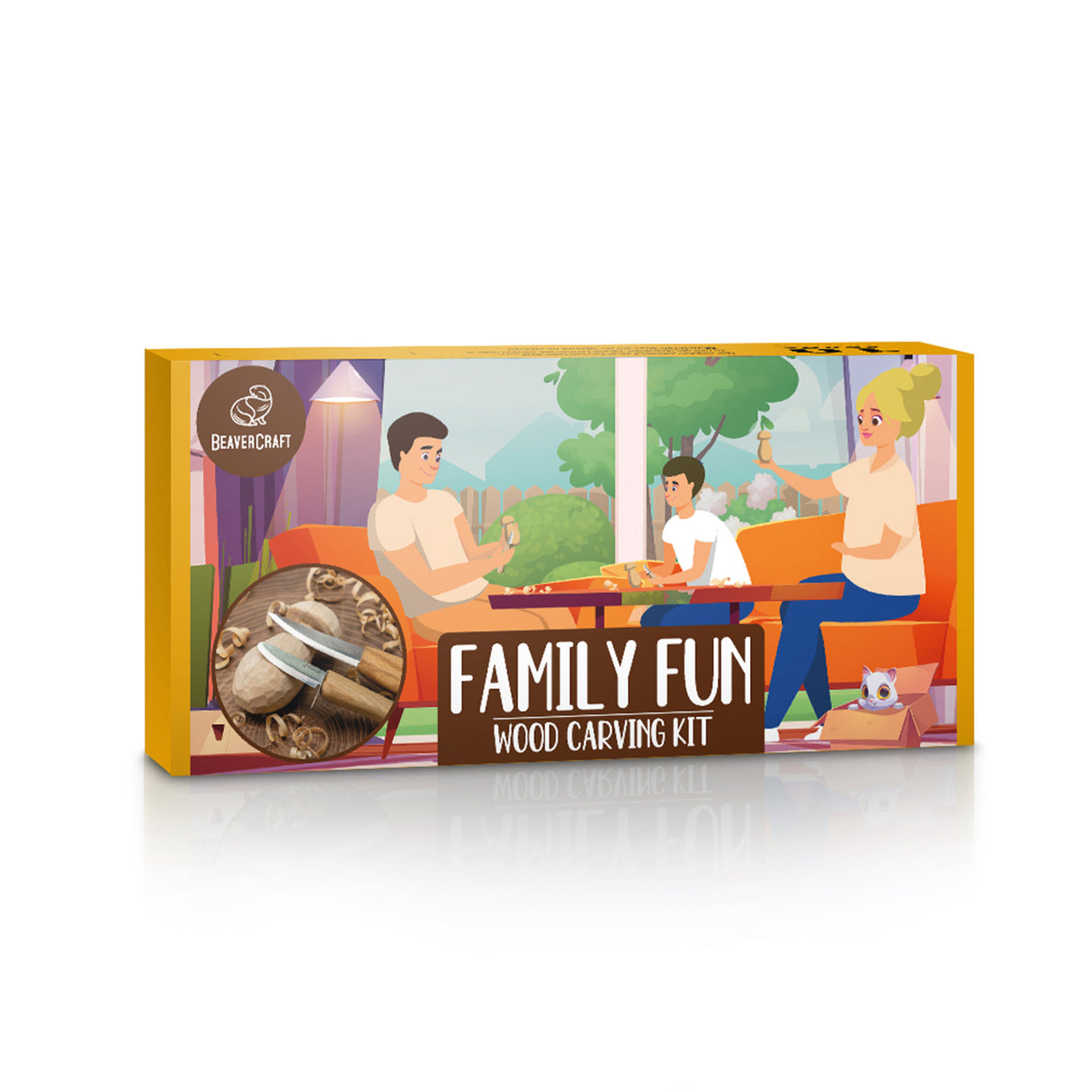 BeaverCraft Family Fun Mushroom Carving Kit, Set for 2 Carvers