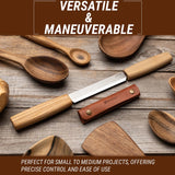 BeaverCraft 3mm Drawknife with Ash Wood Handle in Leather Sheath