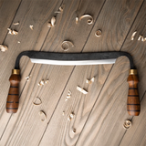 BeaverCraft Hand Forged Debarking Drawknife with Leather Sheath